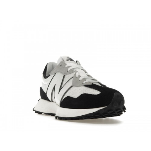 Кроссы New Balance 327 White Black Grey - мужская сетка размеров