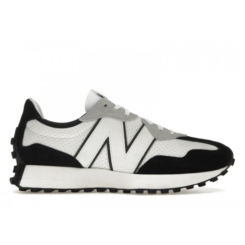 Кроссы New Balance 327 White Black Grey - мужская сетка размеров