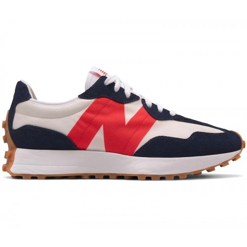 Кроссы New Balance 327 Navy Red Gum - мужская сетка размеров