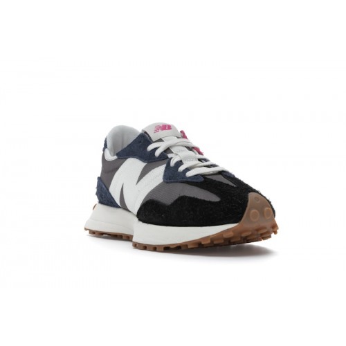 Кроссы New Balance 327 Grey Navy Black - мужская сетка размеров