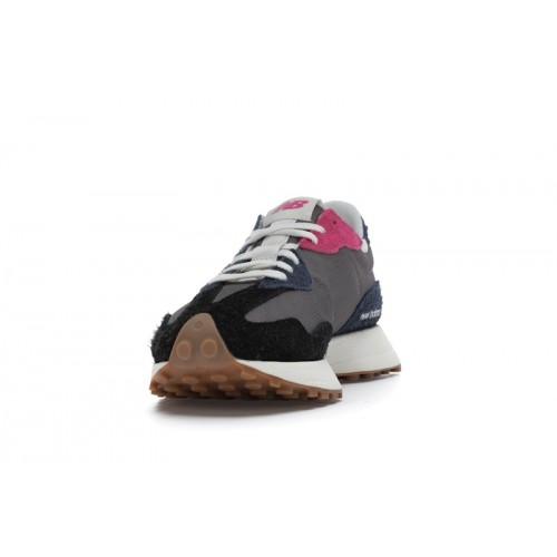 Кроссы New Balance 327 Grey Navy Black - мужская сетка размеров