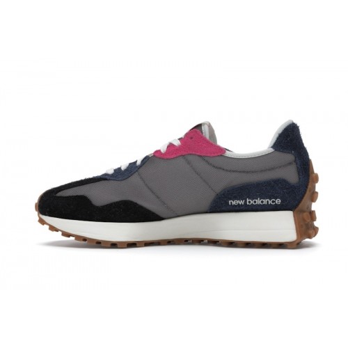 Кроссы New Balance 327 Grey Navy Black - мужская сетка размеров
