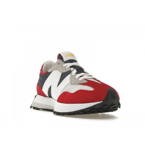 Кроссы New Balance 327 Natural Indigo Team Red - мужская сетка размеров
