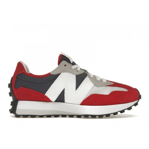 Кроссы New Balance 327 Natural Indigo Team Red - мужская сетка размеров