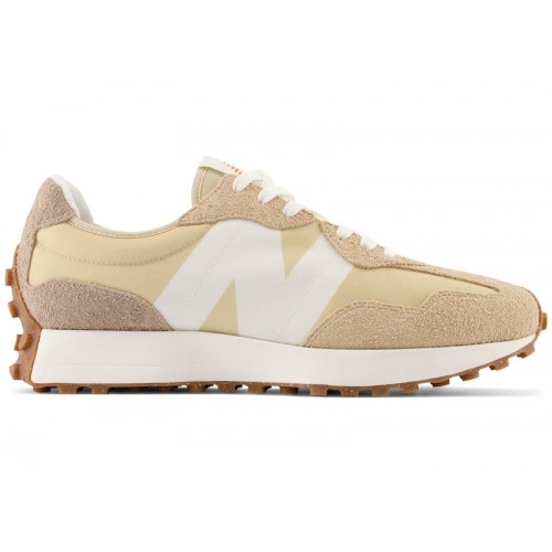 Кроссы New Balance 327 BEAM Beige White - мужская сетка размеров