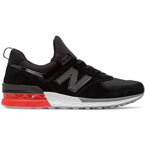 Кроссы New Balance 574 Sport Black Red - мужская сетка размеров
