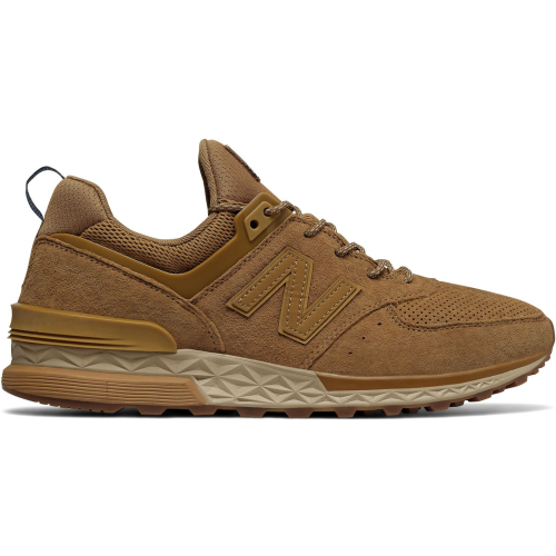 Кроссы New Balance 574 Luxe Tan Gum - мужская сетка размеров