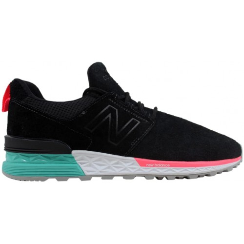 Кроссы New Balance 574 Sport Black - мужская сетка размеров