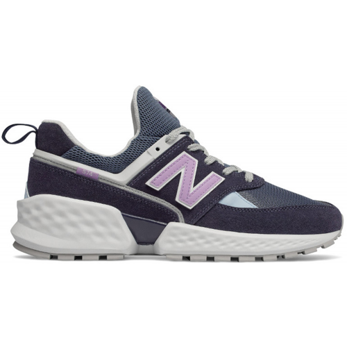 Кроссы New Balance 574 Sport Navy Pigment - мужская сетка размеров