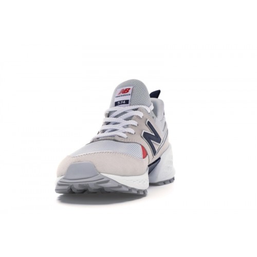 Кроссы New Balance 574 Sport Grey Nimbus Cloud - мужская сетка размеров