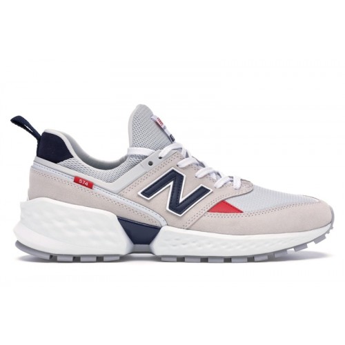 Кроссы New Balance 574 Sport Grey Nimbus Cloud - мужская сетка размеров