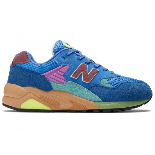 Кроссы New Balance 580 Blue Multi-Color Gum - мужская сетка размеров