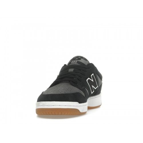 Кроссы New Balance Numeric 480 Black Grey - мужская сетка размеров