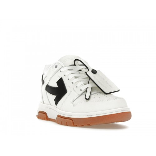 OFF-WHITE Out Of Office OOO Low Tops White Black Gum - мужская сетка размеров
