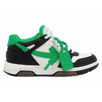 OFF-WHITE Out Of Office "OOO" Low Tops Black Green