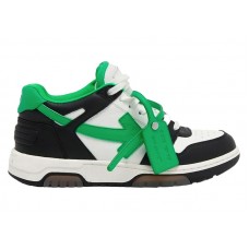 OFF-WHITE Out Of Office "OOO" Low Tops Black Green
