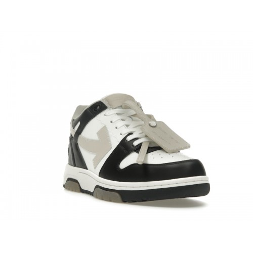 OFF-WHITE Out Of Office OOO Low Tops Black Beige - мужская сетка размеров