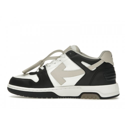 OFF-WHITE Out Of Office OOO Low Tops Black Beige - мужская сетка размеров