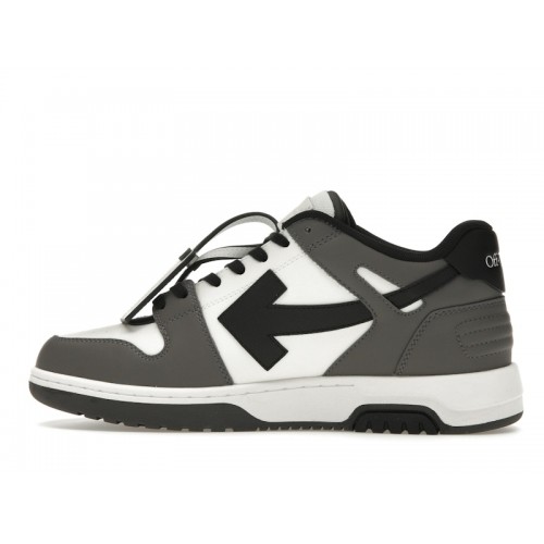 OFF-WHITE Out Of Office OOO Low Tops Dark Gray Black - мужская сетка размеров