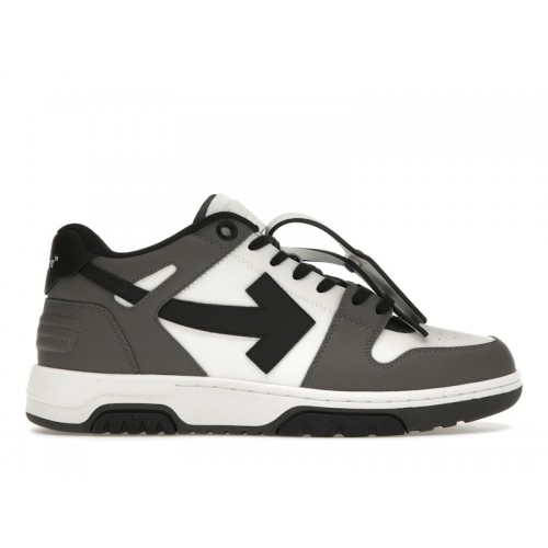 OFF-WHITE Out Of Office OOO Low Tops Dark Gray Black - мужская сетка размеров