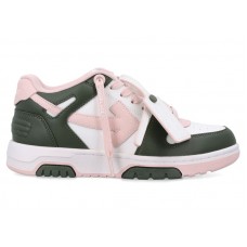 Женские OFF-WHITE Out Of Office OOO Low Tops White Green Pink (W)