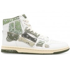 AMIRI Skel Top Hi Bandana White Olive