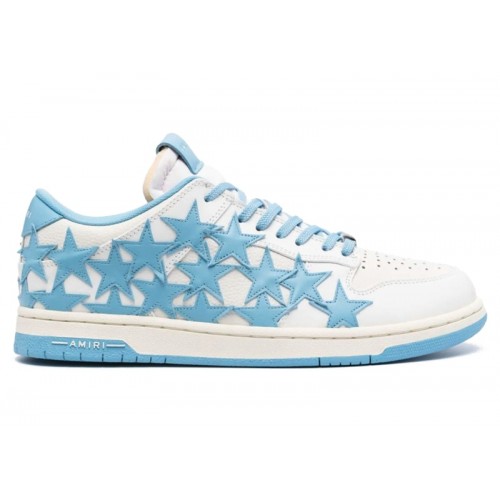 AMIRI Stars Low Top White Blue - мужская сетка размеров
