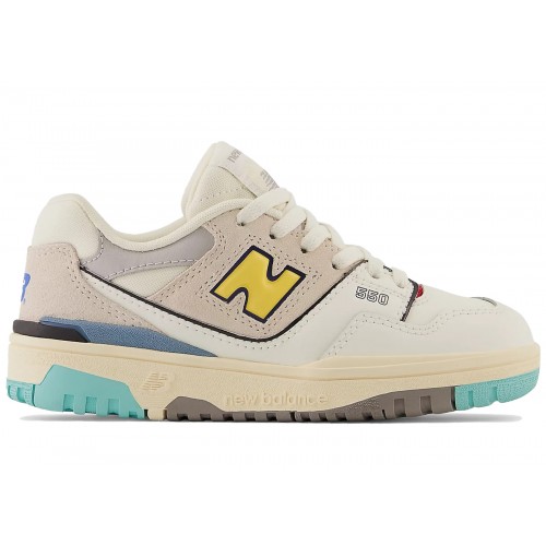 Кроссы New Balance 550 Sea Salt Yellow (PS) - детская сетка размеров