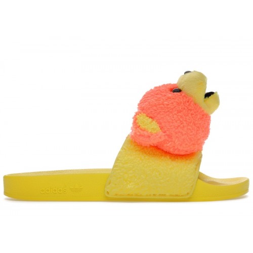 adidas JS Adilette Jeremy Scott Teddy Yellow - мужская сетка размеров