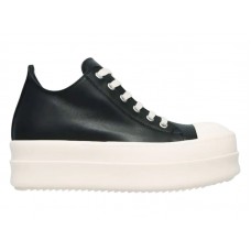 Женские Rick Owens Mega Bumper Low Leather Black Milk (W)