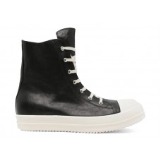 Rick Owens Hollywood High Black Milk Waxed Leather