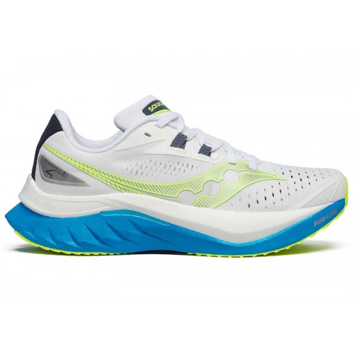 Кроссы Saucony Endorphin Speed 4 White Viziblue (W) - женская сетка размеров