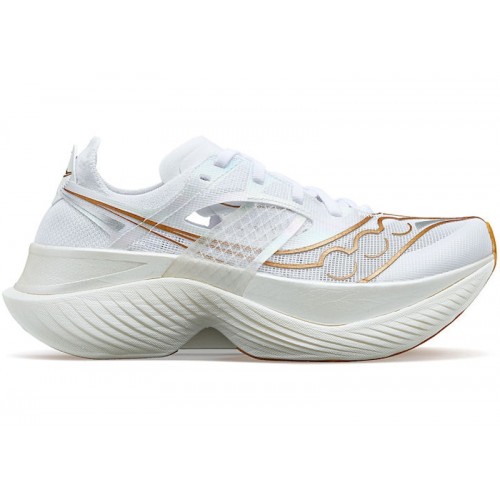 Кроссы Saucony Endorphin Elite White Gold - мужская сетка размеров