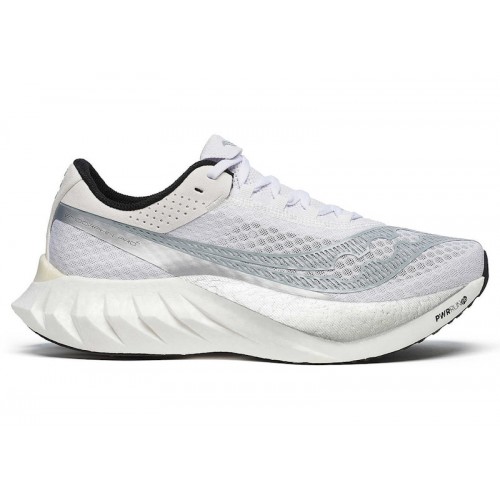 Кроссы Saucony Endorphin Pro 4 White Silver - мужская сетка размеров