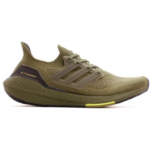 Кроссы adidas Ultra Boost 21 Focus Olive - мужская сетка размеров