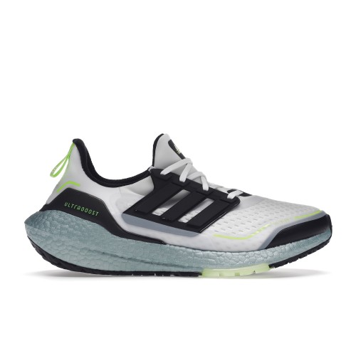 Кроссы adidas Ultra Boost 21 Cold.Rdy White Signal Green - мужская сетка размеров