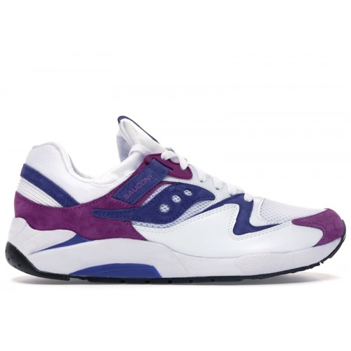 Кроссы Saucony Grid 9000 White Purple - мужская сетка размеров