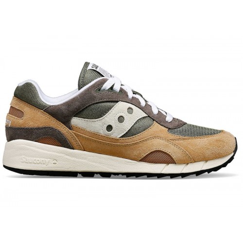 Кроссы Saucony Shadow 6000 Green Brown - мужская сетка размеров