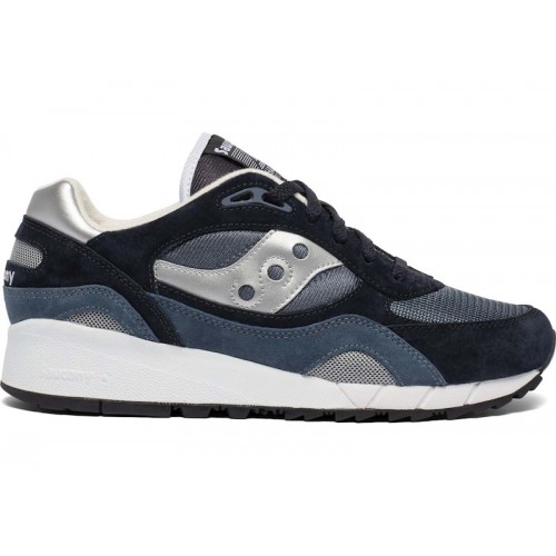 Кроссы Saucony Shadow 6000 Navy Silver - мужская сетка размеров