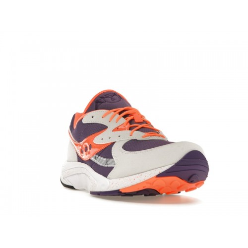 Кроссы Saucony Aya White Purple Orange - мужская сетка размеров