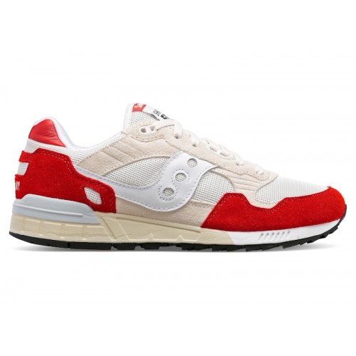 Кроссы Saucony Shadow 5000 White Cream Red - мужская сетка размеров