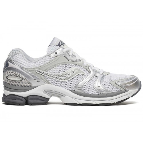 Saucony ProGrid Triumph 4 White Silver Grey - мужская сетка размеров