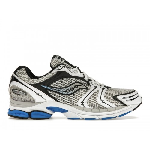 Кроссы Saucony ProGrid Triumph 4 White Silver Blue - мужская сетка размеров