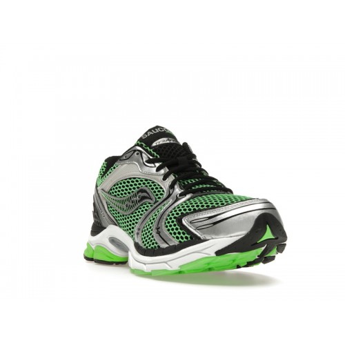 Кроссы Saucony ProGrid Triumph 4 Green Silver Black - мужская сетка размеров