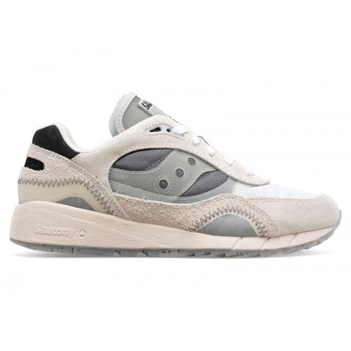 Кроссы Saucony Shadow 6000 Transparent White Dark Grey - мужская сетка размеров