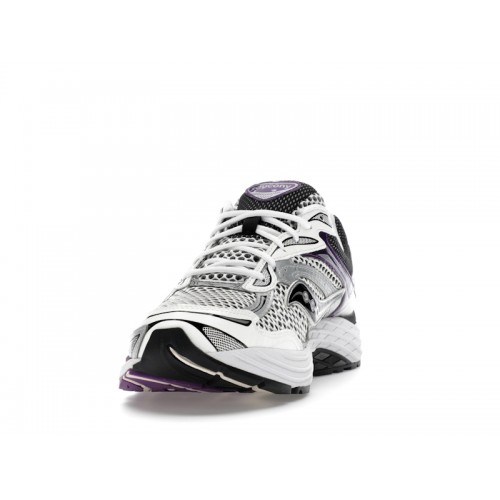 Saucony ProGrid Omni 9 White Black Silver Purple - мужская сетка размеров