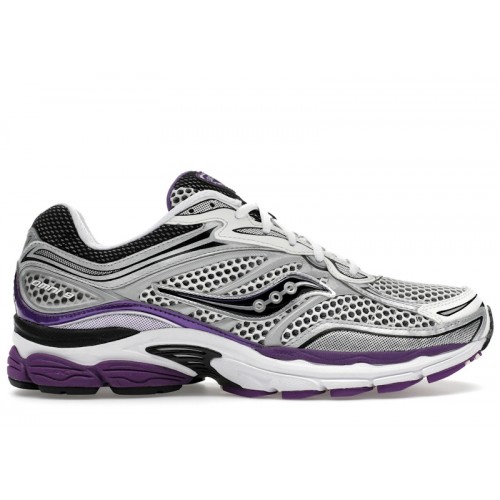 Saucony ProGrid Omni 9 White Black Silver Purple - мужская сетка размеров