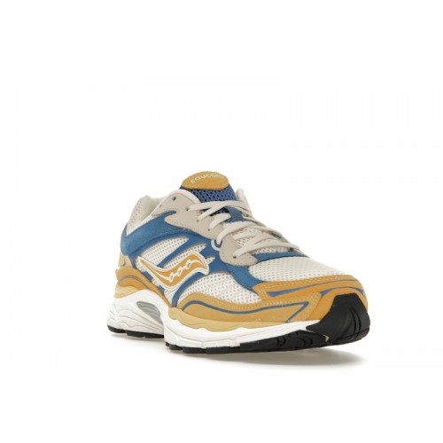 Кроссы Saucony ProGrid Omni 9 Premium Cream Yellow Royal Blue - мужская сетка размеров