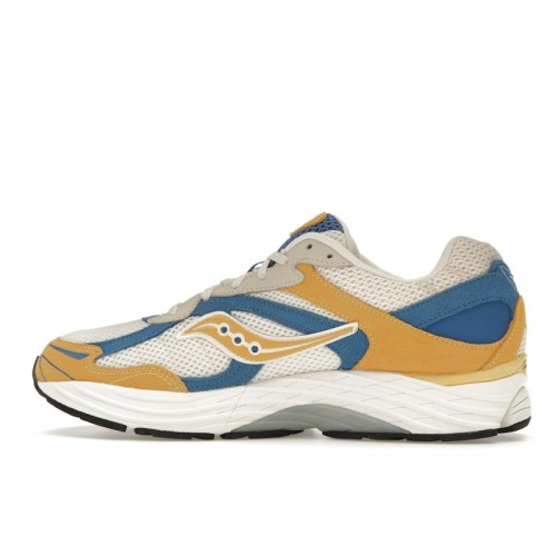 Кроссы Saucony ProGrid Omni 9 Premium Cream Yellow Royal Blue - мужская сетка размеров
