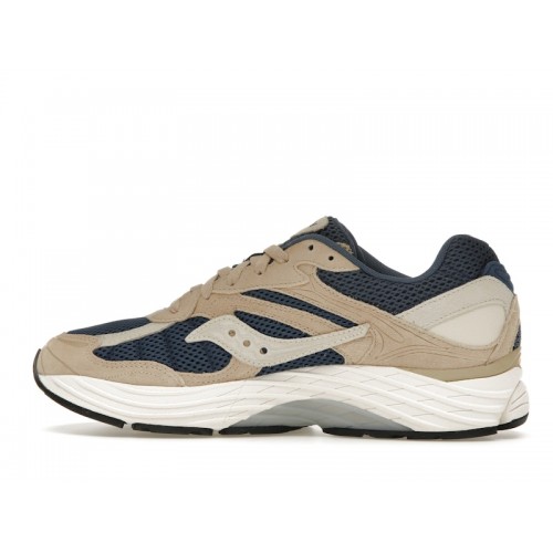 Кроссы Saucony ProGrid Omni 9 Premium Beige Navy Blue - мужская сетка размеров